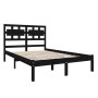 Schwarzer Massivholzbettrahmen 120x190 cm von vidaXL, Betten und Lattenroste - Ref: Foro24-3105639, Preis: 155,06 €, Rabatt: %