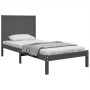 Estructura de cama madera maciza individual gris 90x190 cm de vidaXL, Camas y somieres - Ref: Foro24-3105697, Precio: 128,99 ...