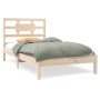 Solid wood bed frame 100x200 cm by vidaXL, Beds and slatted bases - Ref: Foro24-3105655, Price: 91,55 €, Discount: %