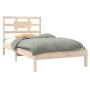 Solid wood bed frame 100x200 cm by vidaXL, Beds and slatted bases - Ref: Foro24-3105655, Price: 91,55 €, Discount: %