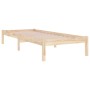 Solid wood bed frame 100x200 cm by vidaXL, Beds and slatted bases - Ref: Foro24-3105655, Price: 91,55 €, Discount: %