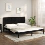 Solid black pine wood bed frame 200x200 cm by vidaXL, Beds and slatted bases - Ref: Foro24-3105754, Price: 176,08 €, Discount: %