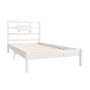 Solid white pine wood bed frame 90x200 cm by vidaXL, Beds and slatted bases - Ref: Foro24-3105651, Price: 89,99 €, Discount: %