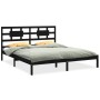 Black solid wood bed frame Supe King 180x200 cm by vidaXL, Beds and slatted bases - Ref: Foro24-3105684, Price: 196,50 €, Dis...