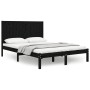 Estructura de cama king madera maciza de pino negra 150x200 cm de vidaXL, Camas y somieres - Ref: Foro24-3105739, Precio: 186...