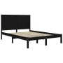 Estructura de cama de madera maciza de pino negra 160x200 cm de vidaXL, Camas y somieres - Ref: Foro24-3105744, Precio: 188,7...