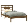 Estructura de cama madera maciza marrón miel 100x200 cm de vidaXL, Camas y somieres - Ref: Foro24-3105658, Precio: 111,99 €, ...