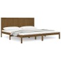 Estructura de cama madera maciza de pino marrón miel 200x200 cm de vidaXL, Camas y somieres - Ref: Foro24-3105753, Precio: 18...