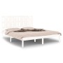 Estructura de cama madera maciza blanca King Size 150x200 cm de vidaXL, Camas y somieres - Ref: Foro24-3105606, Precio: 143,3...