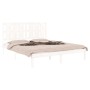 Estructura de cama madera maciza blanca King Size 150x200 cm de vidaXL, Camas y somieres - Ref: Foro24-3105606, Precio: 143,3...