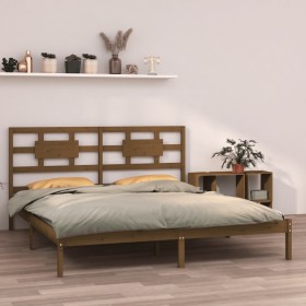 Honey brown solid wood bed frame Super King 180x200 cm by vidaXL, Beds and slatted bases - Ref: Foro24-3105683, Price: 184,99...