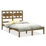 Estructura de cama madera maciza King marrón miel 150x200 cm de vidaXL, Camas y somieres - Ref: Foro24-3105673, Precio: 157,1...