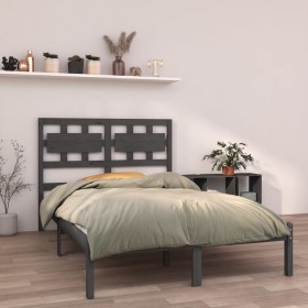 Weißer Massivholzbettrahmen 140x190 cm von vidaXL, Betten und Lattenroste - Ref: Foro24-3105647, Preis: 146,99 €, Rabatt: %