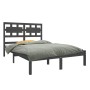 Estructura de cama de madera maciza blanca 140x190 cm de vidaXL, Camas y somieres - Ref: Foro24-3105647, Precio: 146,63 €, De...