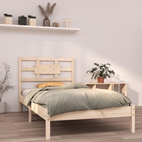 Estructura de cama madera maciza de pino 90x200 cm de vidaXL, Camas y somieres - Ref: Foro24-3105650, Precio: 82,78 €, Descue...