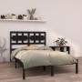 Black solid wood bed frame 140x190 cm by vidaXL, Beds and slatted bases - Ref: Foro24-3105649, Price: 163,54 €, Discount: %