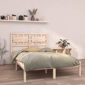 Estructura de cama madera maciza de pino 120x200 cm de vidaXL, Camas y somieres - Ref: Foro24-3105660, Precio: 110,53 €, Desc...