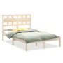 Solid pine wood bed frame 120x200 cm by vidaXL, Beds and slatted bases - Ref: Foro24-3105660, Price: 110,53 €, Discount: %