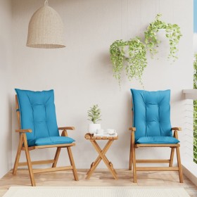 Reclining garden chairs and cushions 2 pcs solid teak wood by vidaXL, Garden chairs - Ref: Foro24-3196452, Price: 269,99 €, D...