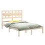 Solid pine wood bed frame 120x200 cm by vidaXL, Beds and slatted bases - Ref: Foro24-3105660, Price: 110,53 €, Discount: %