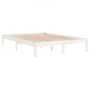 Estructura de cama madera maciza King Size blanca 150x200 cm de vidaXL, Camas y somieres - Ref: Foro24-3105671, Precio: 130,5...