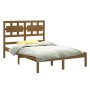 Estructura de cama madera maciza de pino marrón miel 120x200 cm de vidaXL, Camas y somieres - Ref: Foro24-3105663, Precio: 13...