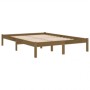 Estructura de cama madera maciza de pino marrón miel 120x200 cm de vidaXL, Camas y somieres - Ref: Foro24-3105663, Precio: 13...