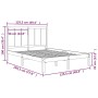 Estructura de cama madera maciza pino negra doble 120x190 cm de vidaXL, Camas y somieres - Ref: Foro24-3105704, Precio: 159,3...