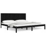 Estructura de cama madera maciza de pino negra 180x200 cm de vidaXL, Camas y somieres - Ref: Foro24-3105749, Precio: 213,71 €...