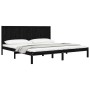 Estructura de cama madera maciza de pino negra 180x200 cm de vidaXL, Camas y somieres - Ref: Foro24-3105749, Precio: 213,71 €...