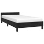 Bed frame with black velvet headboard 90x190 cm by vidaXL, Beds and slatted bases - Ref: Foro24-347545, Price: 104,19 €, Disc...