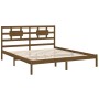 Estructura de cama madera maciza de pino marrón miel 200x200 cm de vidaXL, Camas y somieres - Ref: Foro24-3105688, Precio: 16...