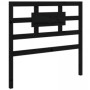 Black solid wood bed frame 100x200 cm by vidaXL, Beds and slatted bases - Ref: Foro24-3105659, Price: 123,99 €, Discount: %