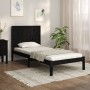 Estructura de cama madera maciza pino individual negro 90x190cm de vidaXL, Camas y somieres - Ref: Foro24-3105699, Precio: 13...