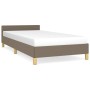 Bed frame with headboard in taupe gray fabric 80x200 cm by vidaXL, Beds and slatted bases - Ref: Foro24-347371, Price: 101,82...