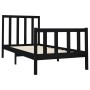 Estructura de cama madera maciza de pino negro 100x200 cm de vidaXL, Camas y somieres - Ref: Foro24-3106697, Precio: 130,87 €...