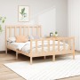 Solid pine wood bed frame 150x200 cm by vidaXL, Beds and slatted bases - Ref: Foro24-3106708, Price: 142,60 €, Discount: %