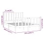 Estructura de cama madera maciza de pino 150x200 cm de vidaXL, Camas y somieres - Ref: Foro24-3106708, Precio: 133,99 €, Desc...