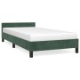 Estructura cama con cabecero terciopelo verde oscuro 90x190 cm de vidaXL, Camas y somieres - Ref: Foro24-347546, Precio: 95,8...