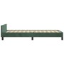 Estructura cama con cabecero terciopelo verde oscuro 90x190 cm de vidaXL, Camas y somieres - Ref: Foro24-347546, Precio: 95,8...