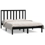 Solid black pine wood bed frame 140x190 cm by vidaXL, Beds and slatted bases - Ref: Foro24-3106622, Price: 153,74 €, Discount: %