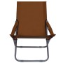 Folding beach chairs 2 units brown fabric by vidaXL, Garden chairs - Ref: Foro24-47906, Price: 91,99 €, Discount: %