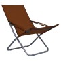 Folding beach chairs 2 units brown fabric by vidaXL, Garden chairs - Ref: Foro24-47906, Price: 91,99 €, Discount: %