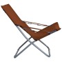 Folding beach chairs 2 units brown fabric by vidaXL, Garden chairs - Ref: Foro24-47906, Price: 91,99 €, Discount: %