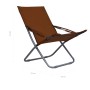 Folding beach chairs 2 units brown fabric by vidaXL, Garden chairs - Ref: Foro24-47906, Price: 91,99 €, Discount: %