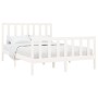 Solid white pine wood bed frame 140x200 cm by vidaXL, Beds and slatted bases - Ref: Foro24-3106704, Price: 141,64 €, Discount: %