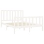 Solid white pine wood bed frame 140x200 cm by vidaXL, Beds and slatted bases - Ref: Foro24-3106704, Price: 141,64 €, Discount: %