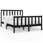 Estructura de cama madera maciza de pino negra 150x200 cm de vidaXL, Camas y somieres - Ref: Foro24-3106712, Precio: 185,35 €...