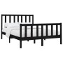 Solid black pine wood bed frame 150x200 cm by vidaXL, Beds and slatted bases - Ref: Foro24-3106712, Price: 185,35 €, Discount: %