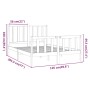 Estructura de cama madera maciza de pino negro 120x200 cm de vidaXL, Camas y somieres - Ref: Foro24-3106702, Precio: 176,55 €...